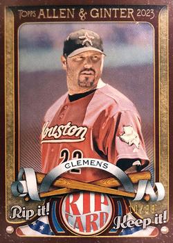 2023 Topps Allen & Ginter - A&G Rip Cards #RC-RCL Roger Clemens Front