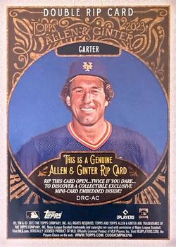 2023 Topps Allen & Ginter - A&G Dual Rip Cards #DRC-AC Gary Carter / Pete Alonso Back