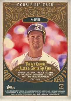 2023 Topps Allen & Ginter - A&G Dual Rip Cards #DRC-HM Mark McGwire / Rickey Henderson Front