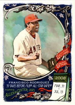 2023 Topps Allen & Ginter - Spotless Spans #SS-12 Francisco Rodriguez Front