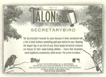 2023 Topps Allen & Ginter - Talonted #TT-11 Secretarybird Back