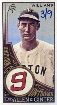 2023 Topps Allen & Ginter - Uniform Countdown #UC-9 Ted Williams Front