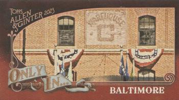 2023 Topps Allen & Ginter - Only In… Mini #OI-3 B&O Warehouse in Right Field Front