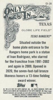 2023 Topps Allen & Ginter - Only In… Mini #OI-28 Ivan Rodriguez Statue Back