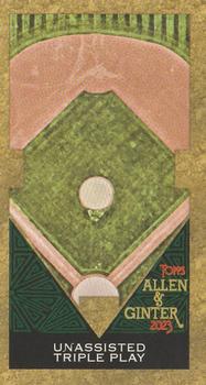 2023 Topps Allen & Ginter - Rarest of the Diamond Mini #MROD-2 Unassisted Triple Play Front