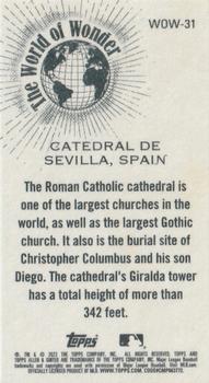 2023 Topps Allen & Ginter - World of Wonder Mini #WOW-31 Catedral de Sevilla, Spain Back