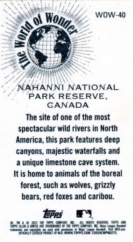 2023 Topps Allen & Ginter - World of Wonder Mini #WOW-40 Nahanni National Park Reserve, Canada Back