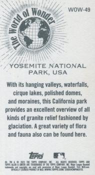 2023 Topps Allen & Ginter - World of Wonder Mini #WOW-49 Yosemite National Park, USA Back