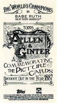 2023 Topps Allen & Ginter - Mini A & G Back #85 Babe Ruth Back