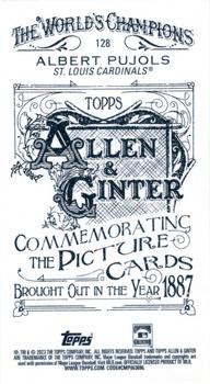 2023 Topps Allen & Ginter - Mini A & G Back #128 Albert Pujols Back