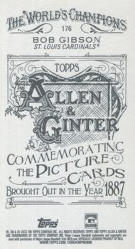 2023 Topps Allen & Ginter - Mini A & G Back #176 Bob Gibson Back