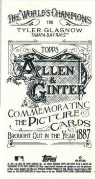 2023 Topps Allen & Ginter - Mini A & G Back #190 Tyler Glasnow Back