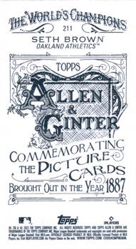 2023 Topps Allen & Ginter - Mini A & G Back #211 Seth Brown Back