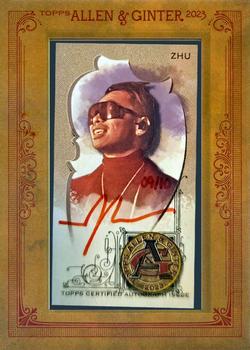 2023 Topps Allen & Ginter - Mini Framed Autographs Non-Baseball Red Ink #MA-Z Zhu Front