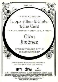 2023 Topps Allen & Ginter - Allen & Ginter Full-Size Relics Series B #AGRB-EJ Eloy Jiménez Back