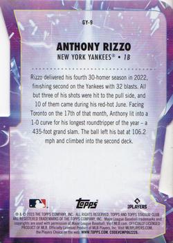 2023 Stadium Club - Goin' Yard #GY-9 Anthony Rizzo Back