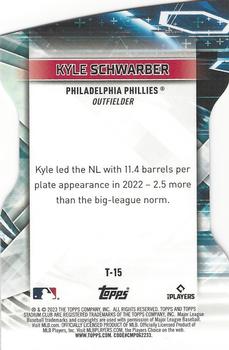 2023 Stadium Club - Triumvirates #T-15 Kyle Schwarber Back