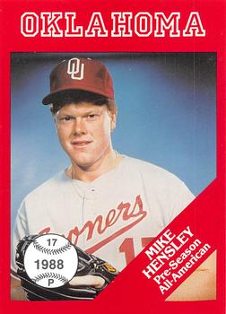 1988 Oklahoma Sooners #2 Mike Hensley Front