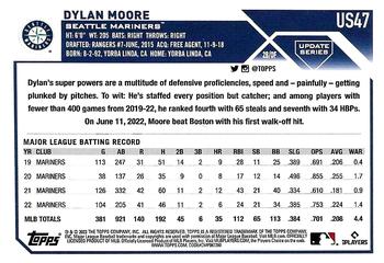 2023 Topps Update - Silver Pattern Foilboard #US47 Dylan Moore Back