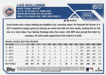 2023 Topps Update - Silver Pattern Foilboard #US121 Luis Guillorme Back