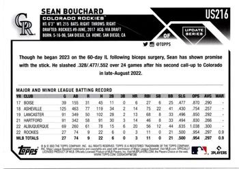 2023 Topps Update - Silver Pattern Foilboard #US216 Sean Bouchard Back