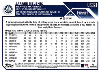 2023 Topps Update - Silver Pattern Foilboard #US321 Jarred Kelenic Back