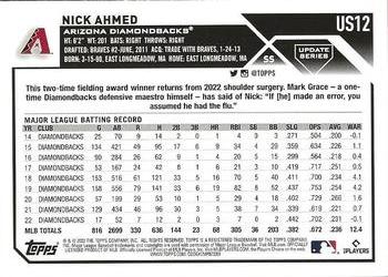 2023 Topps Update - Rainbow Foil #US12 Nick Ahmed Back