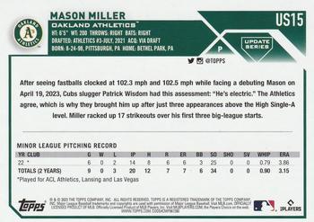 2023 Topps Update - Rainbow Foil #US15 Mason Miller Back