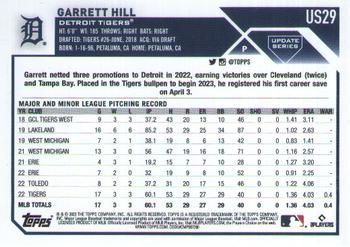 2023 Topps Update - Rainbow Foil #US29 Garrett Hill Back