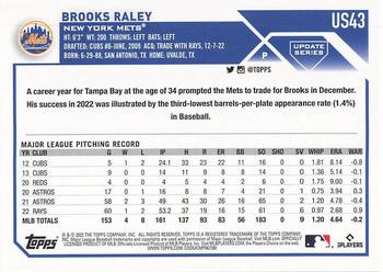 2023 Topps Update - Rainbow Foil #US43 Brooks Raley Back