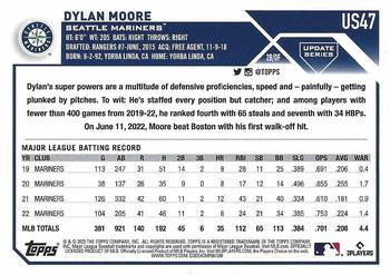 2023 Topps Update - Rainbow Foil #US47 Dylan Moore Back