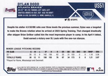 2023 Topps Update - Rainbow Foil #US51 Dylan Dodd Back