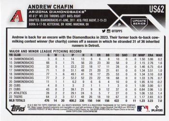 2023 Topps Update - Rainbow Foil #US62 Andrew Chafin Back