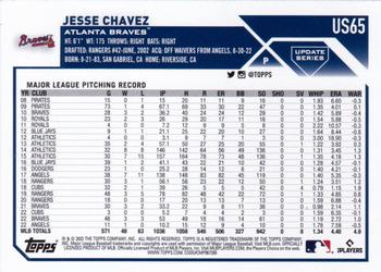 2023 Topps Update - Rainbow Foil #US65 Jesse Chavez Back
