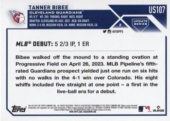 2023 Topps Update - Rainbow Foil #US107 Tanner Bibee Back