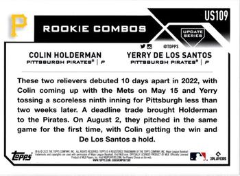2023 Topps Update - Rainbow Foil #US109 Colin Holderman / Yerry De Los Santos Back