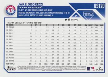2023 Topps Update - Rainbow Foil #US120 Jake Odorizzi Back