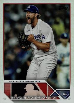 2023 Topps Update - Rainbow Foil #US202 Clayton's 200th Win Front