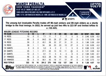 2023 Topps Update - Rainbow Foil #US270 Wandy Peralta Back