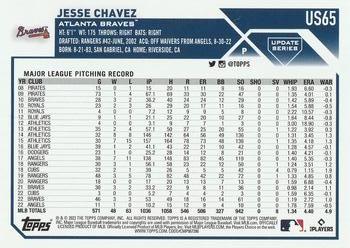 2023 Topps Update - Royal Blue #US65 Jesse Chavez Back