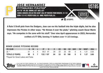 2023 Topps Update - Royal Blue #US185 Jose Hernandez Back