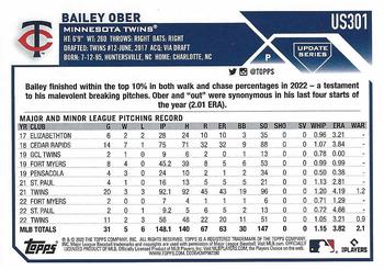 2023 Topps Update - Royal Blue #US301 Bailey Ober Back