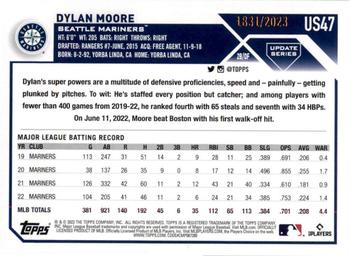 2023 Topps Update - Gold #US47 Dylan Moore Back