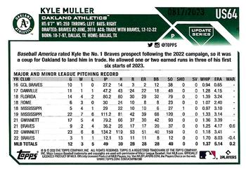 2023 Topps Update - Gold #US64 Kyle Muller Back