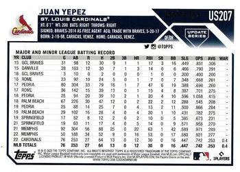 2023 Topps Update - Gold #US207 Juan Yepez Back
