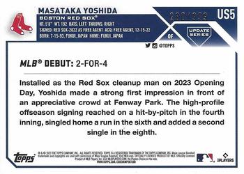 2023 Topps Update - Blue Foil #US5 Masataka Yoshida Back