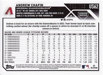 2023 Topps Update - Purple Foil #US62 Andrew Chafin Back