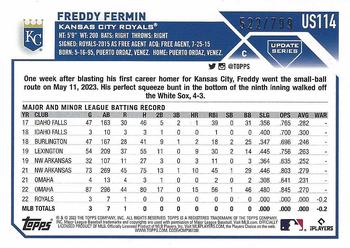 2023 Topps Update - Purple Foil #US114 Freddy Fermin Back