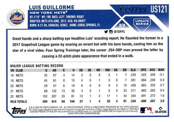 2023 Topps Update - Purple Foil #US121 Luis Guillorme Back
