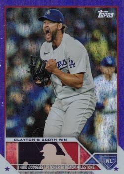 2023 Topps Update - Purple Foil #US202 Clayton's 200th Win Front